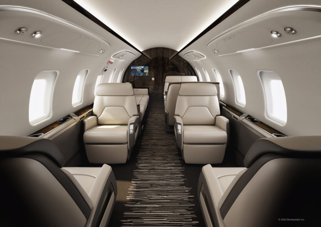 charter challenger 650 interior business jet