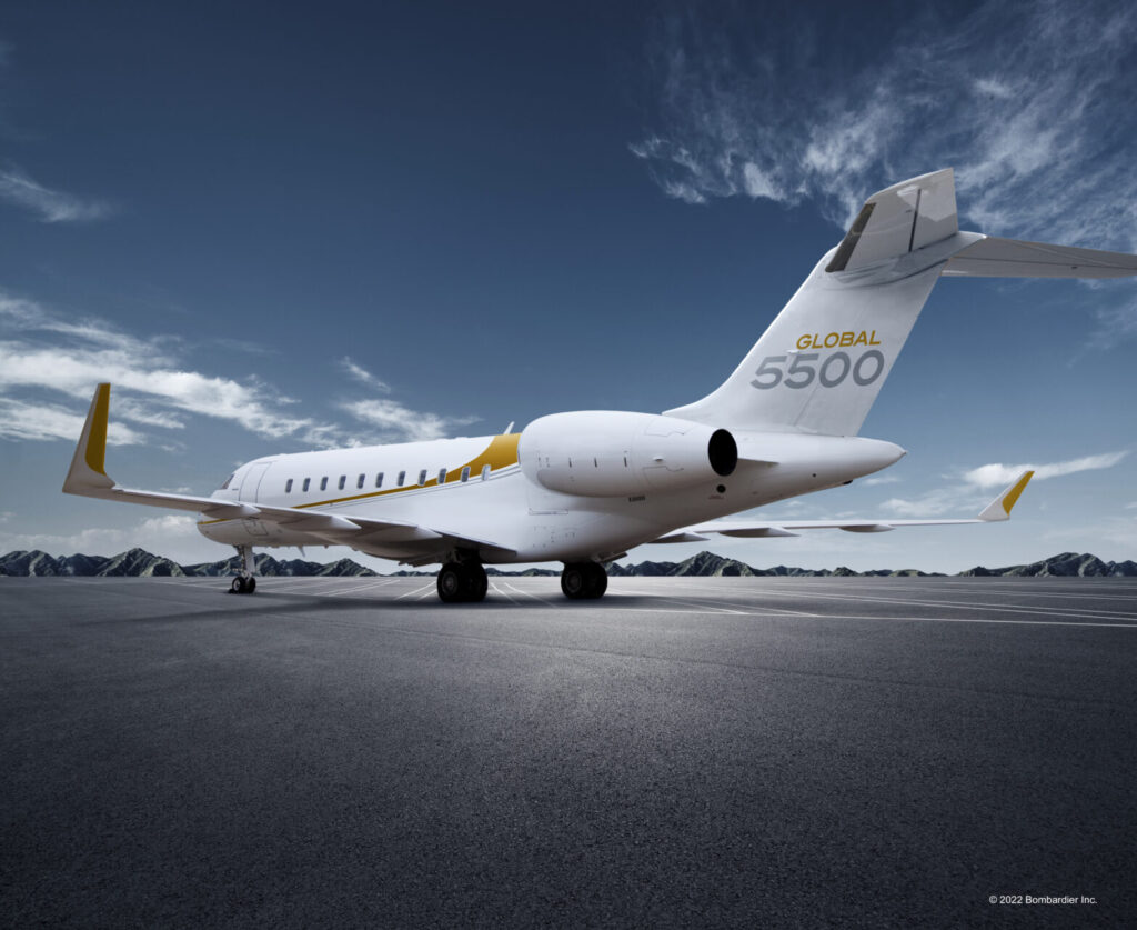 charter bombardier global 5500 exterior